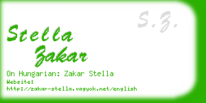 stella zakar business card